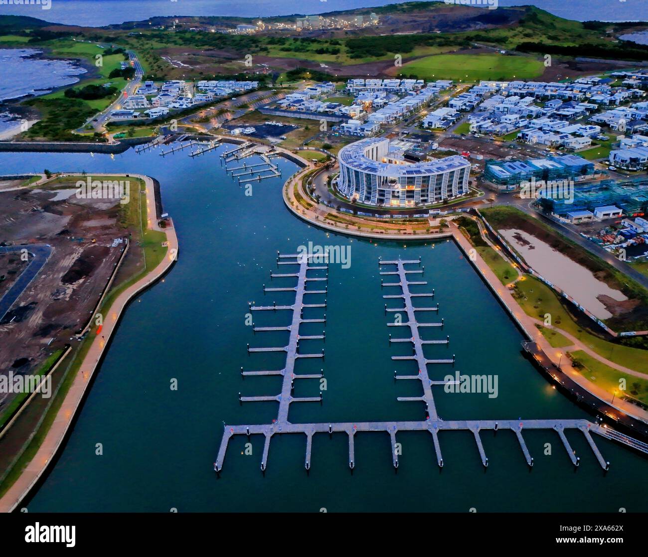 A stunning aerial view of a Marina with beautiful boats and yachts ...