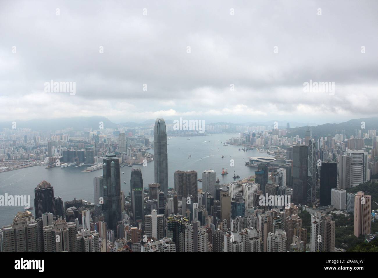 The Hong Kong's skyline seen from the peak Stock Photo - Alamy