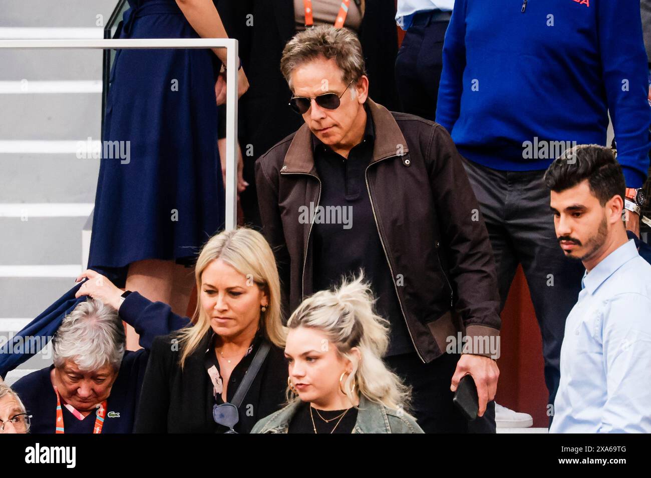 Paris, France. 4th June, 2025. USActor Ben Stiller attends the 2025 French Open Grand Slam