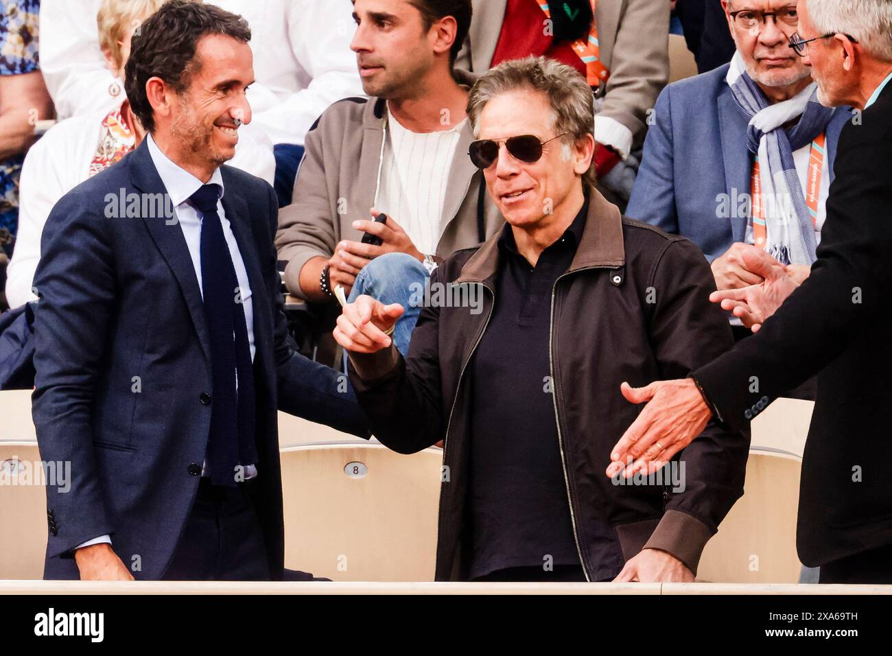 Paris, France. 4th June, 2025. USActor Ben Stiller attends the 2025 French Open Grand Slam