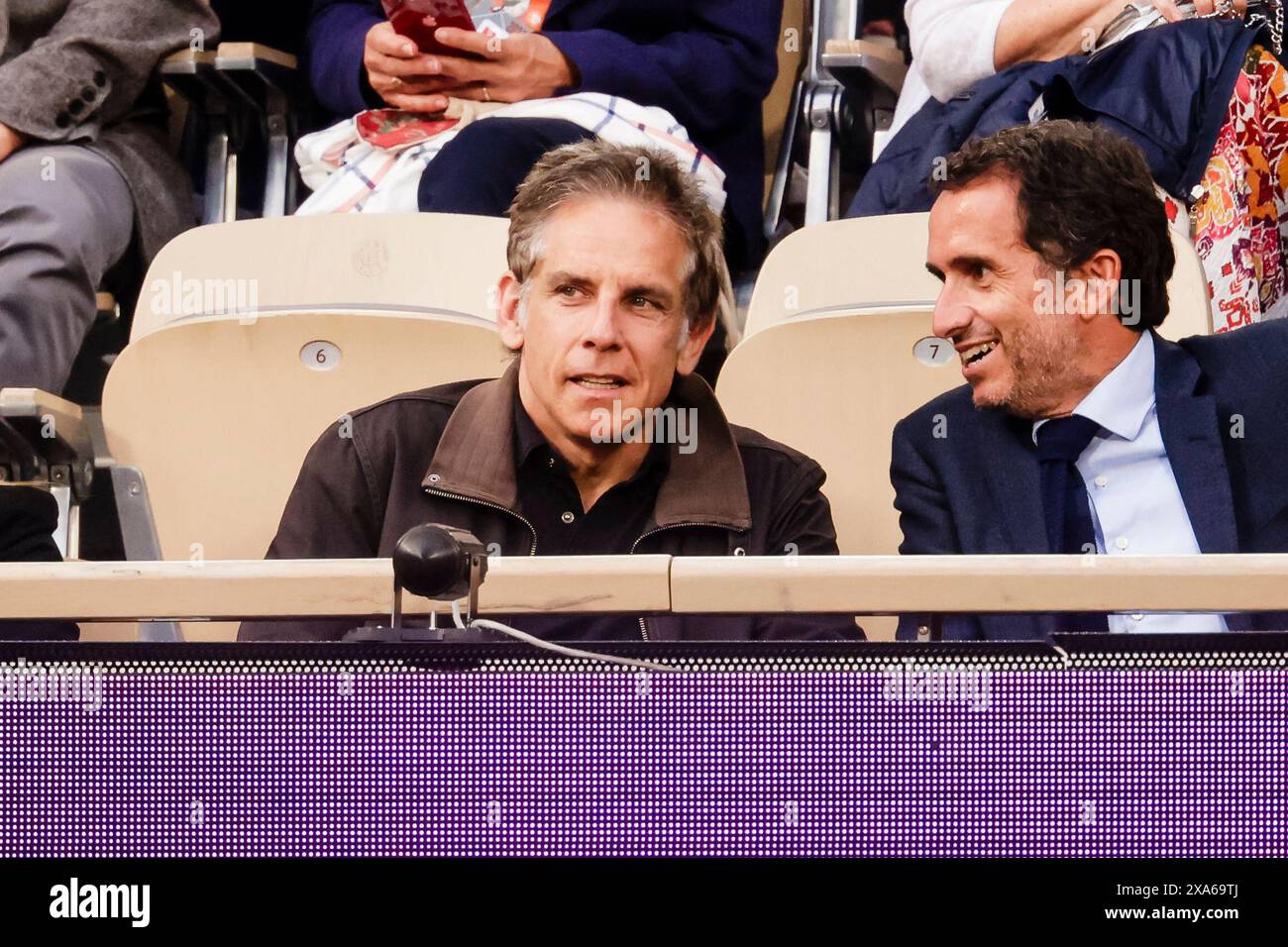 Paris, France. 4th June, 2024. USActor Ben Stiller attends the 2024 French Open Grand Slam
