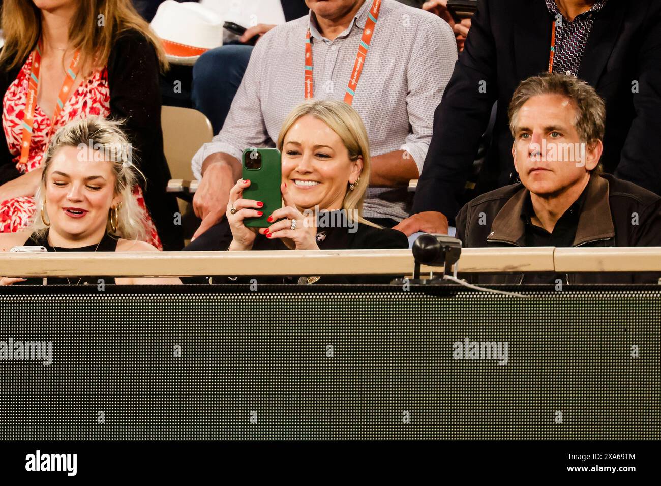 Paris, France. 4th June, 2024. USActor Ben Stiller and his wife