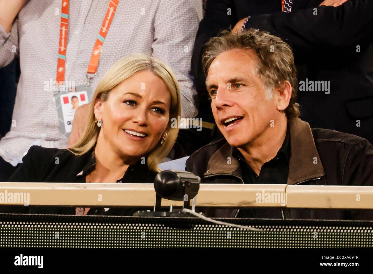 Paris, France. 4th June, 2024. USActor Ben Stiller and his wife