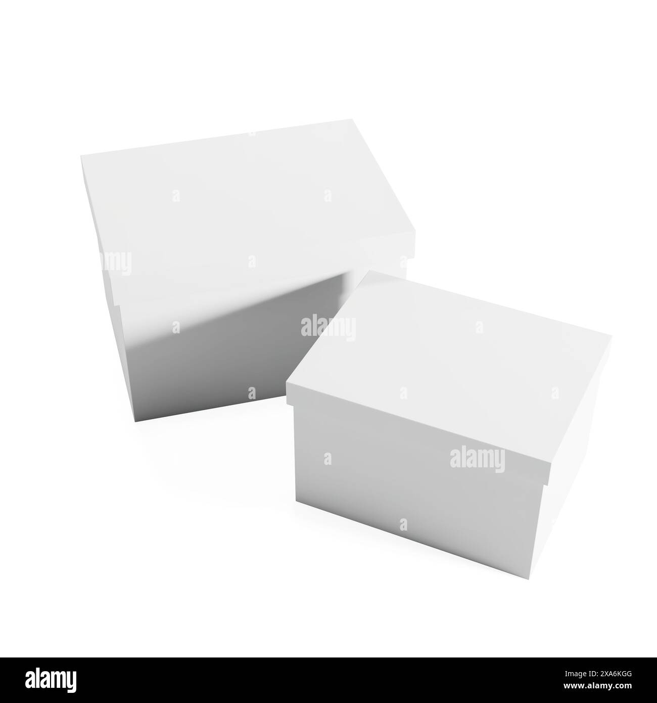 3d rendering two boxes hi-res stock photography and images - Alamy