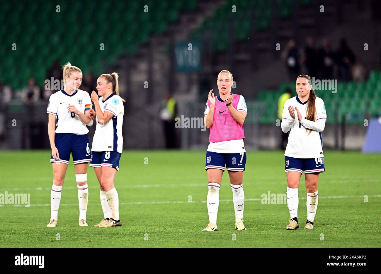 England's Beth Mead and teammates after the UEFA Women's Euro 2025
