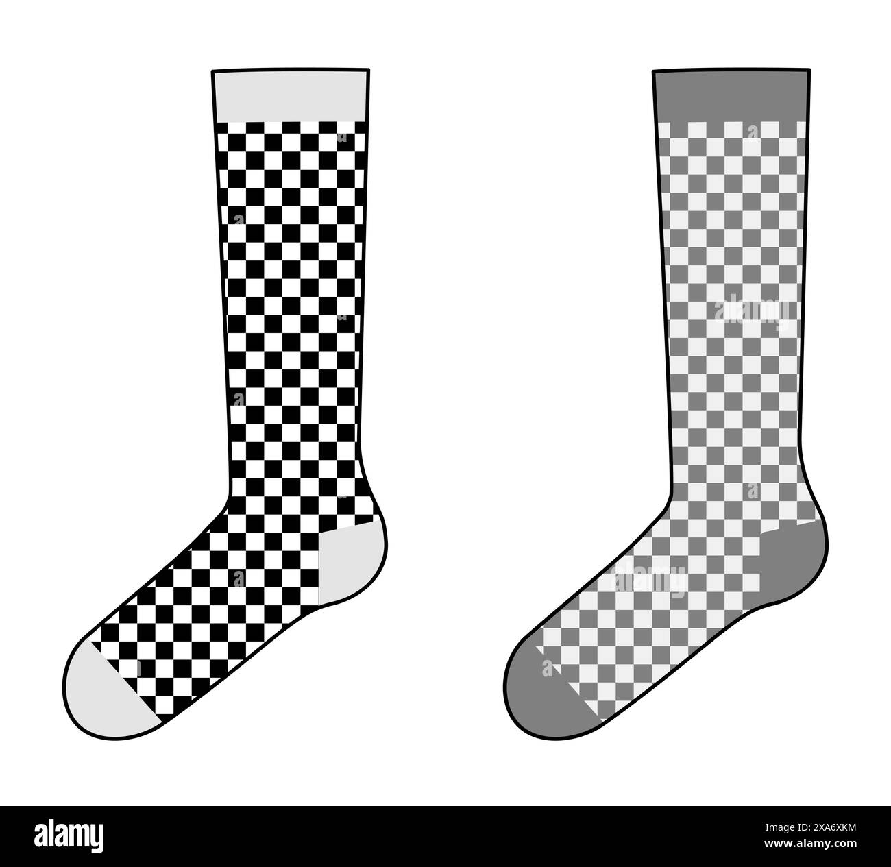 Solidworks Socks Pattern Chessboard Skater socks set. Fashion accessory clothing technical ...