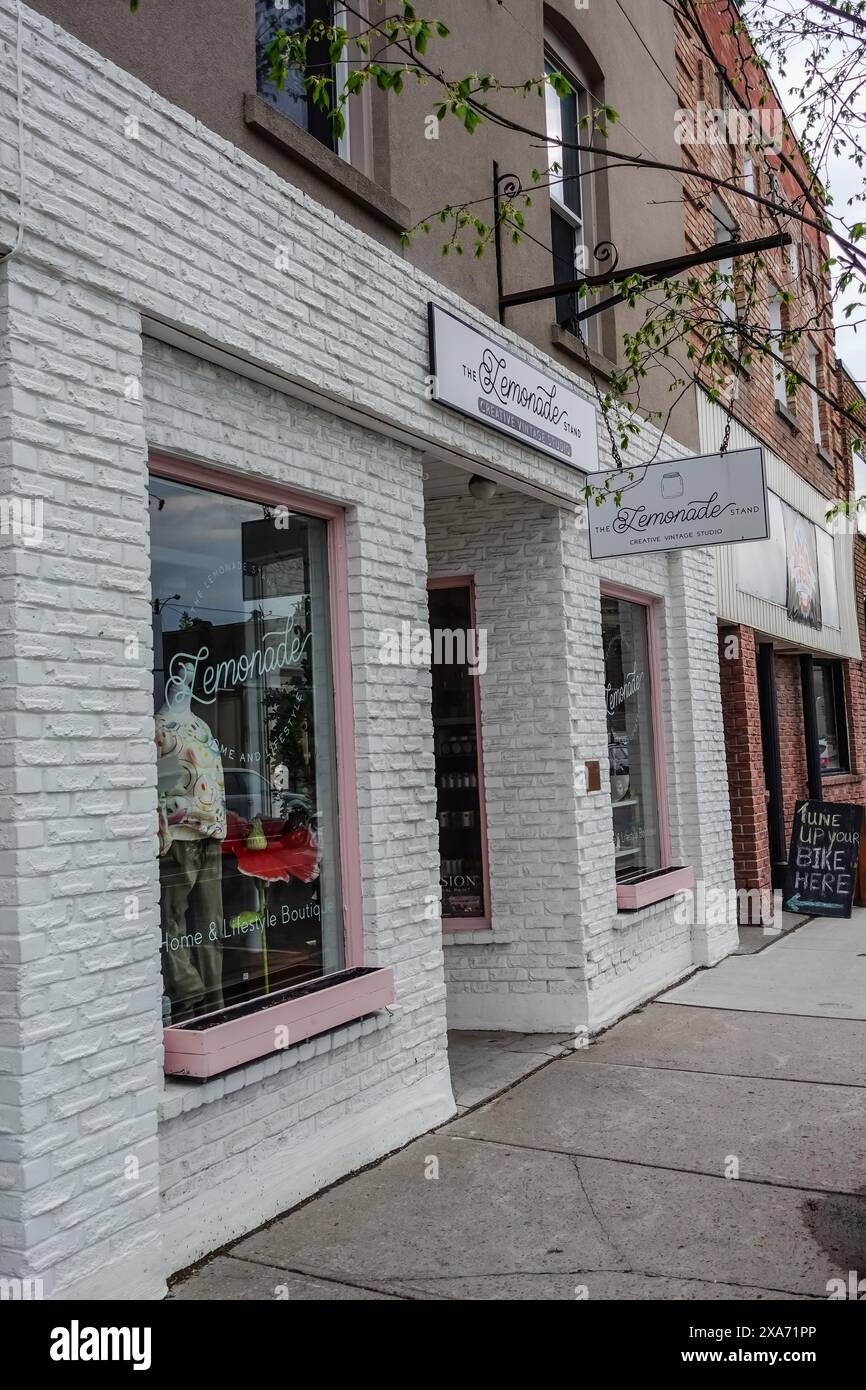 The Lemonade stand is a vintage shop in Uxbridge Ontario Canada Stock