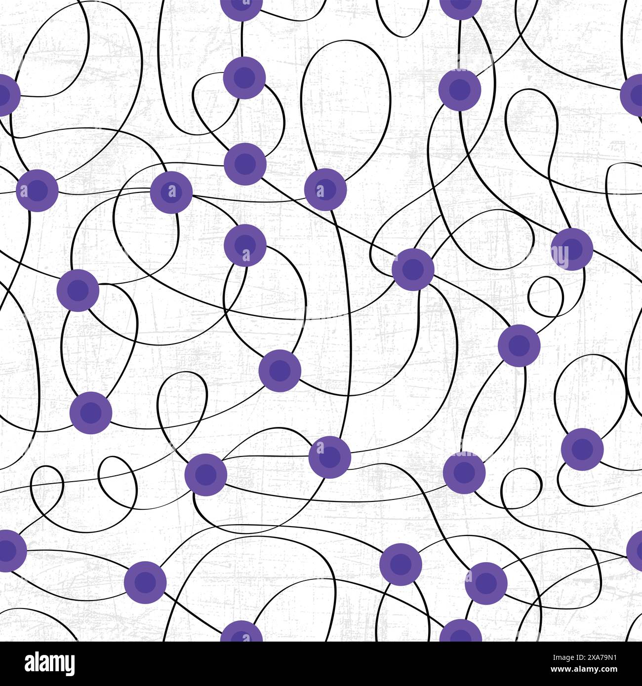 free hand lines with violet circles over grey worn out effect at ...