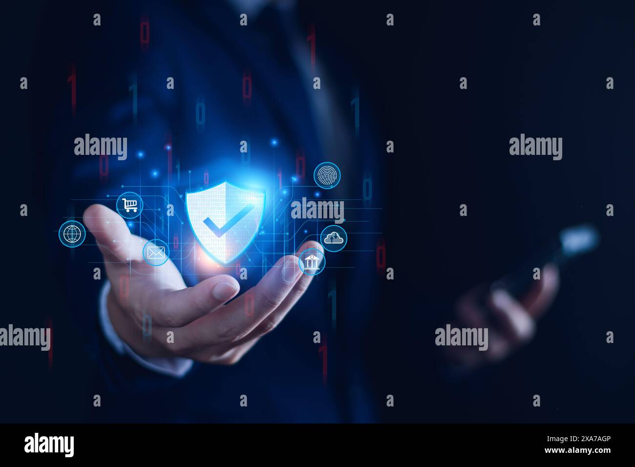 Network security system. Personal Data information on Tablet. Information and cyber security Technology Services. Internet Technology. Digital data pr Stock Photo