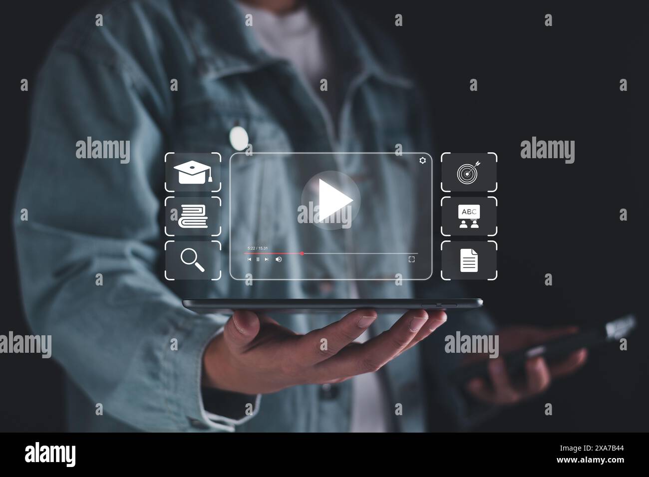 E-learning, Learning online with webinar, video clip tutorial, internet lessons, webinar, education online concept, video tutorial, education concept, Stock Photo