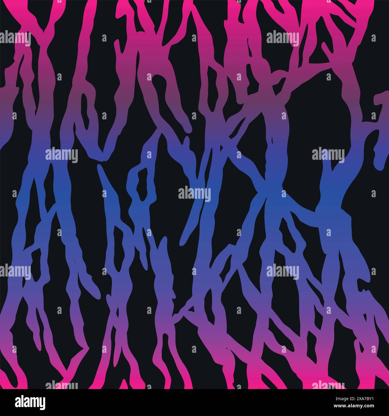Gradient pink and blue organic seamless pattern Stock Vector