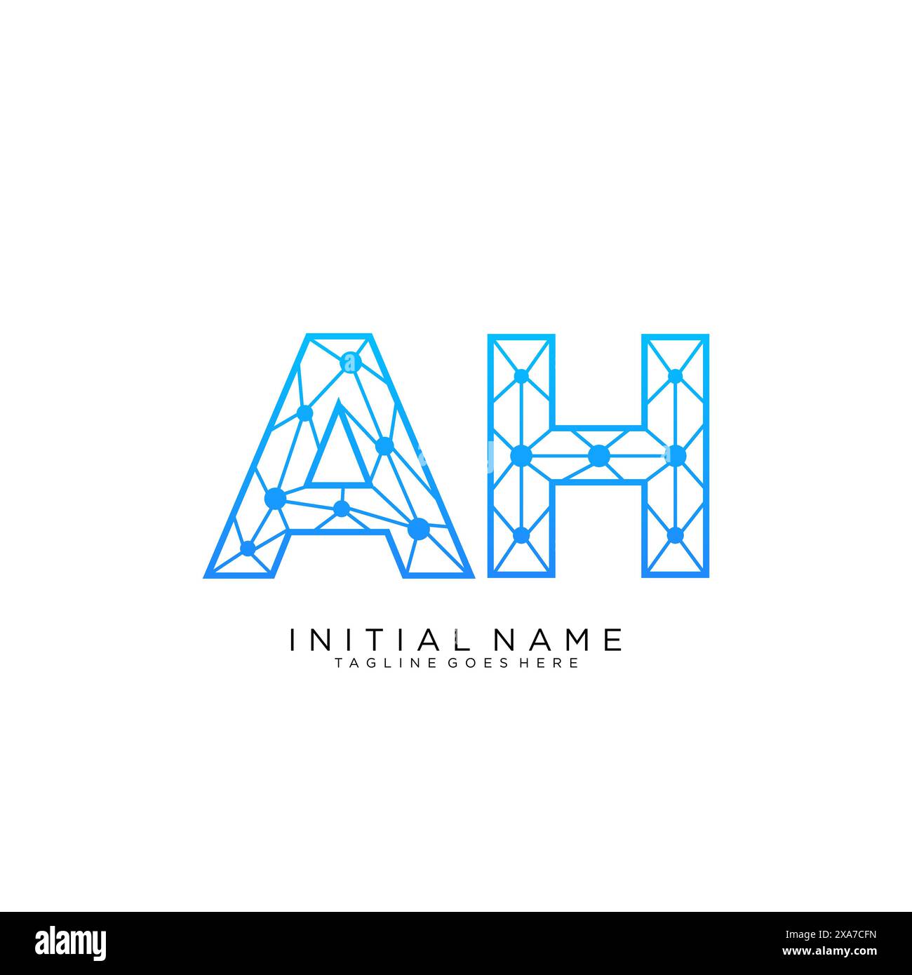 Ah logo design business Stock Vector Images Alamy