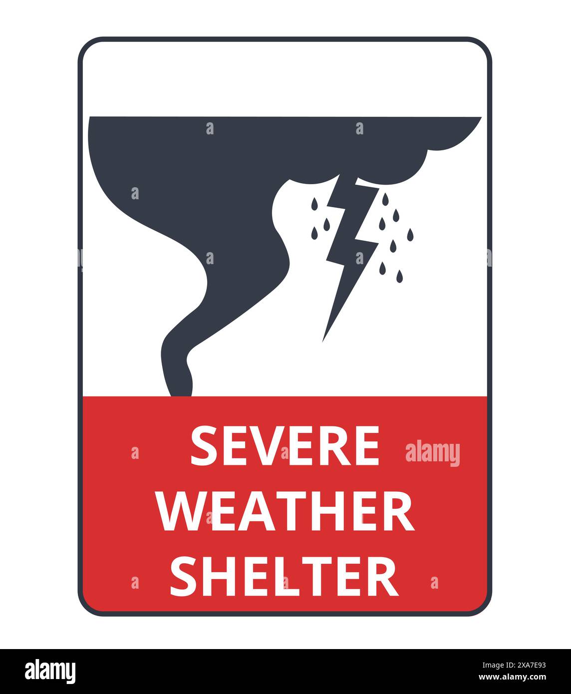Severe weather shelter sign . Vector illustration Stock Vector Image ...
