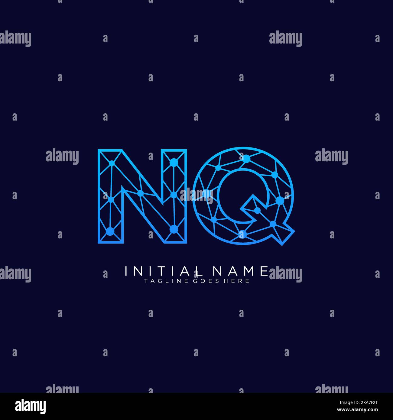 NQ tech logo icon design template Stock Vector Image & Art - Alamy