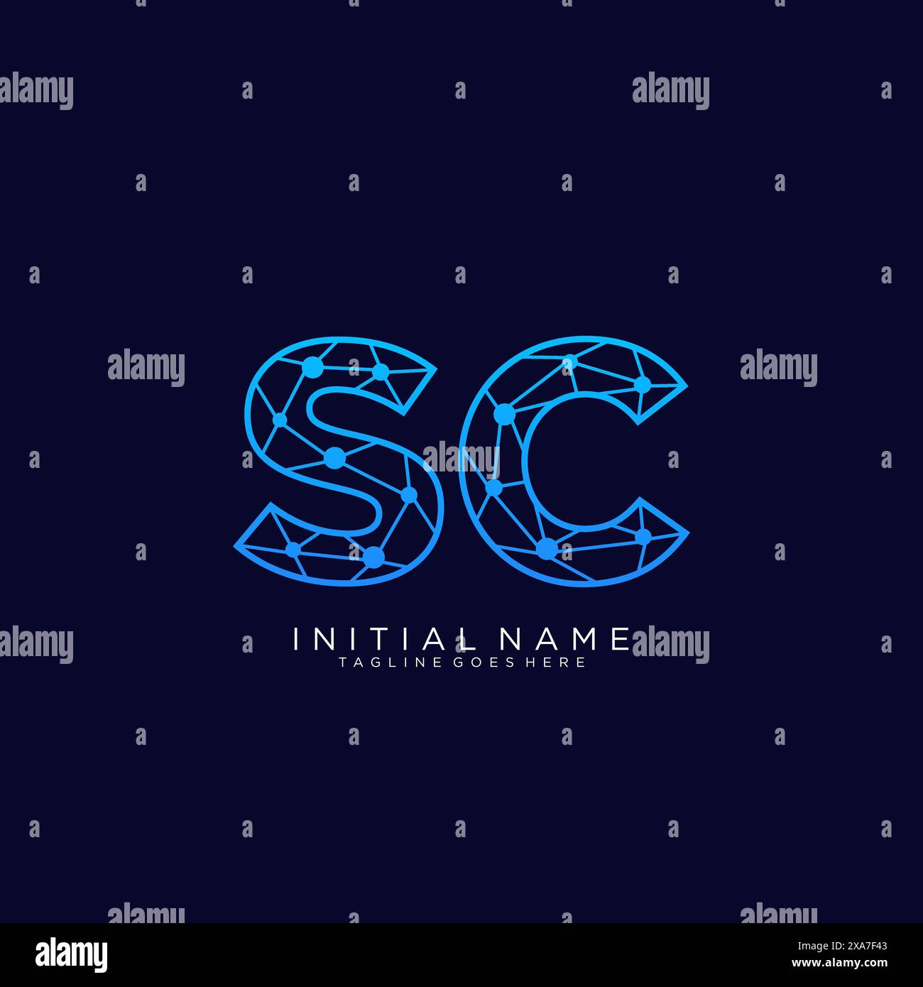 Sc logo design Stock Vector Images - Alamy