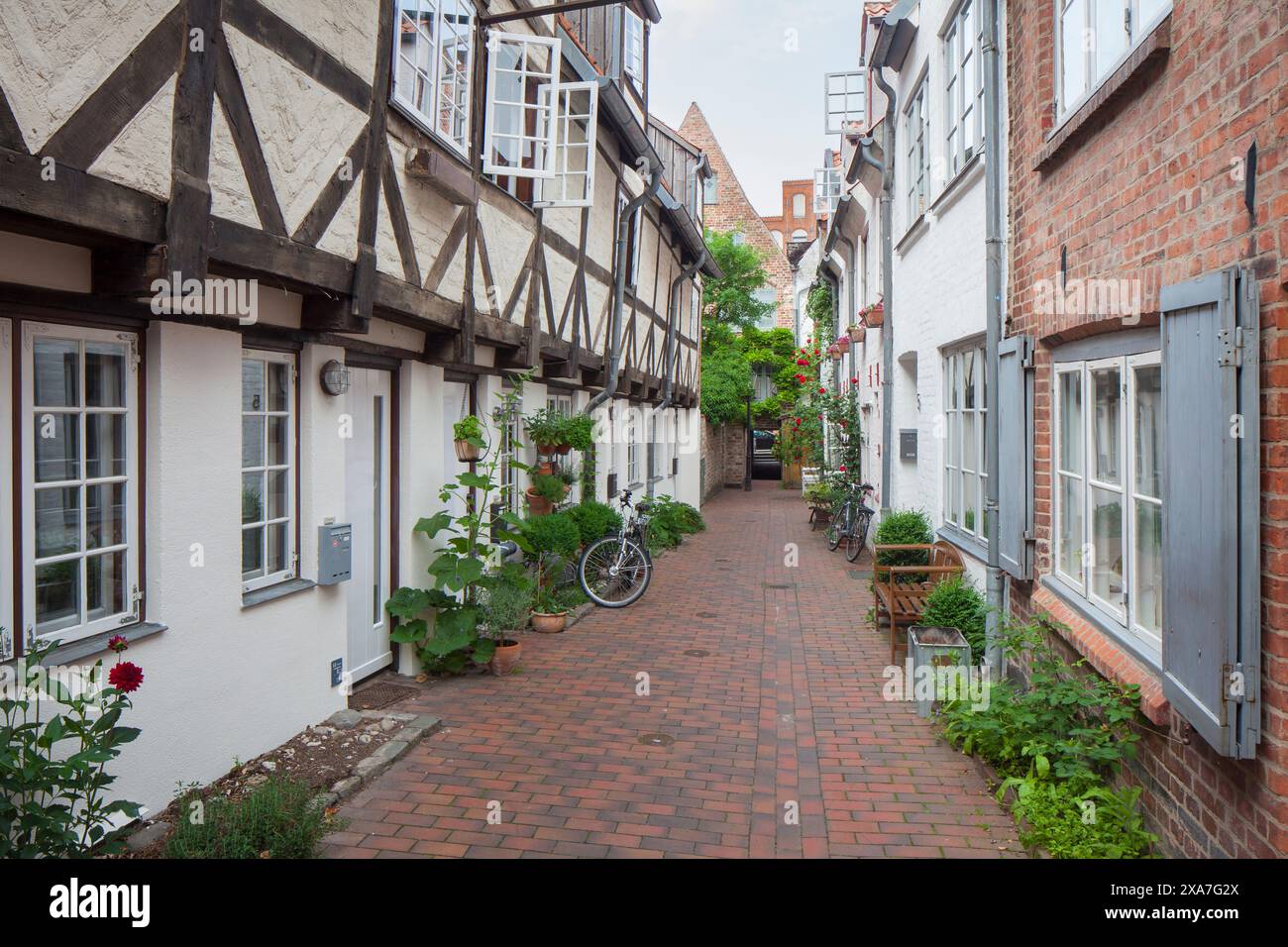 Baecker-Gang, Hanseatic City of Luebeck, UNESCO World Heritage Site, Schleswig-Holstein, Germany Stock Photo