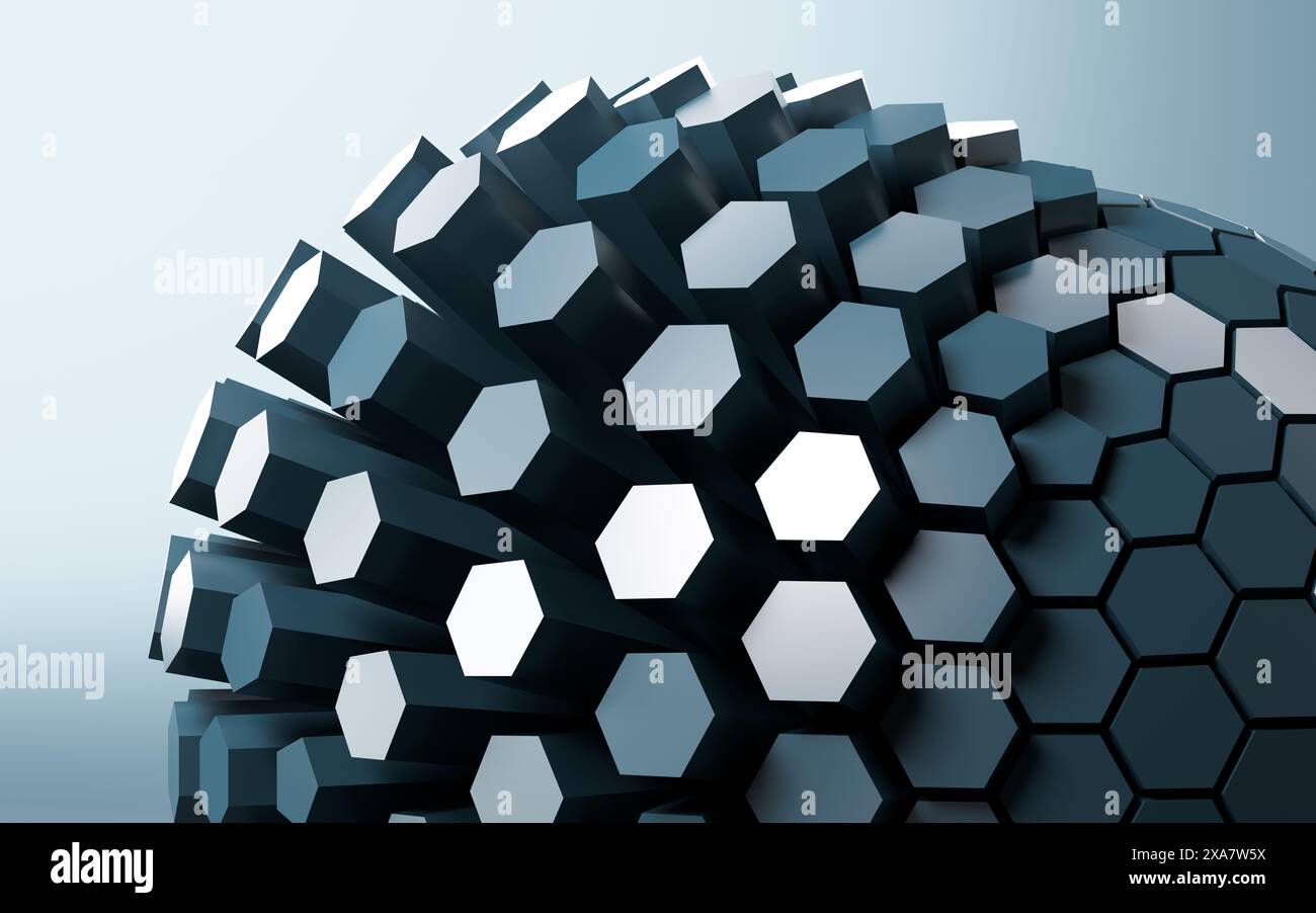 Abstract hexagonal structure hi-res stock photography and images - Alamy