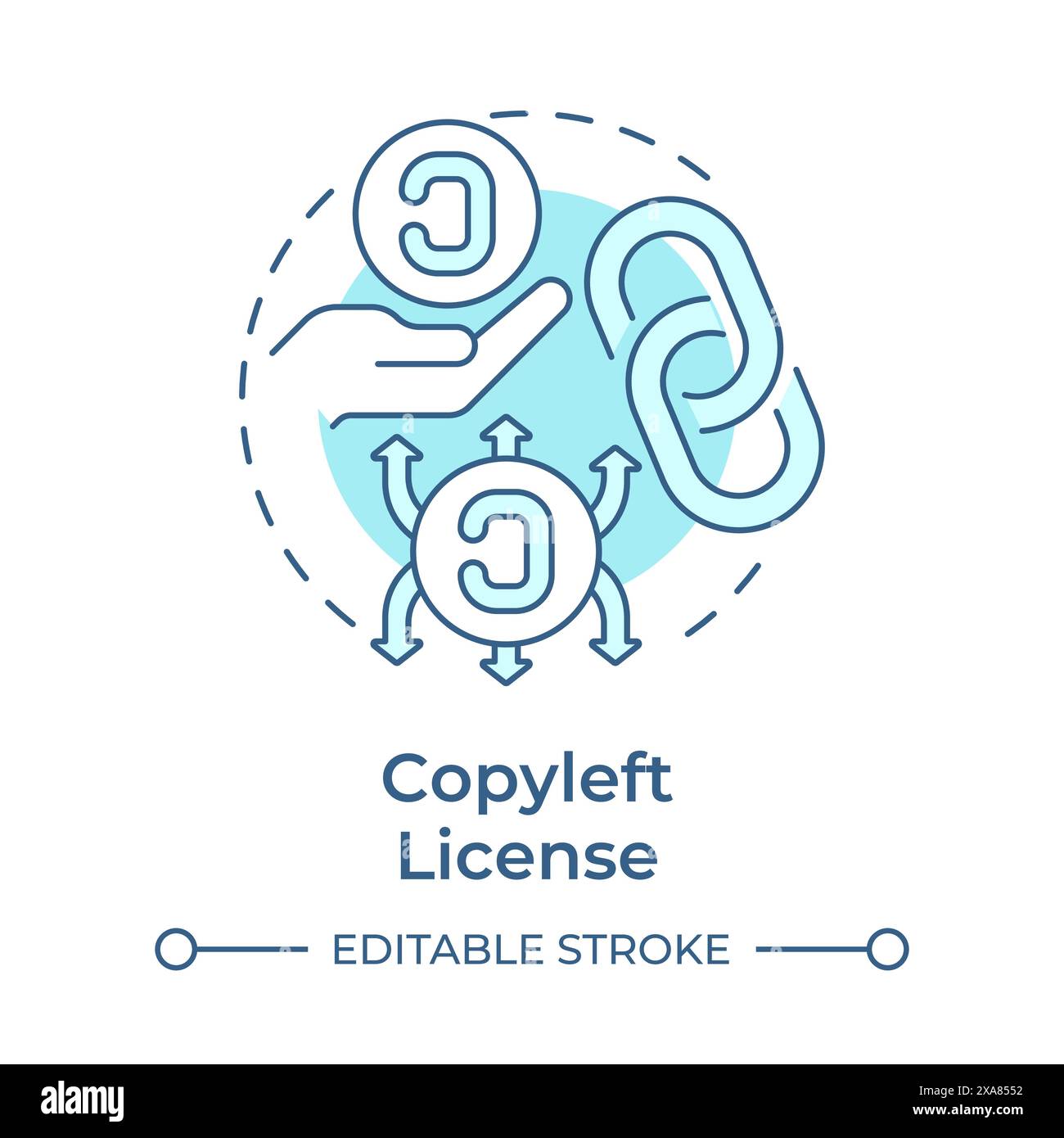 Copyleft license soft blue concept icon Stock Vector Image & Art Alamy
