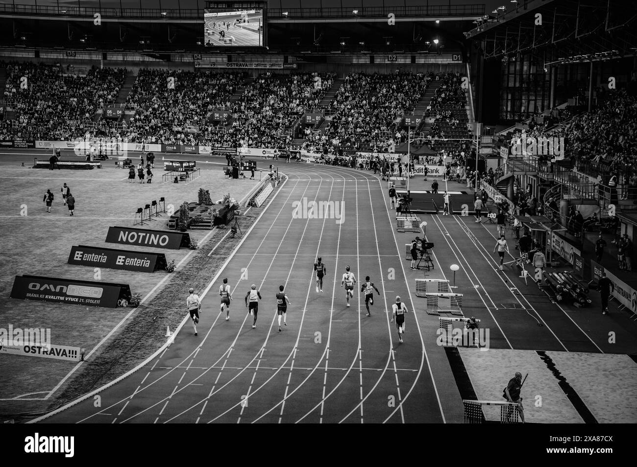 OSTRAVA CZECHIA MAY 28 2024 Professional Track And Field Race Fans ostrava-czechia-may-28-2024-professional-track-and-field-race-fans