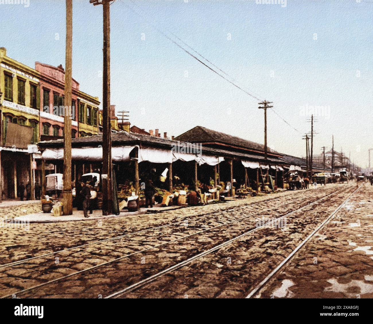 French market, New Orleans, Louisiana 1900 Stock Photo - Alamy