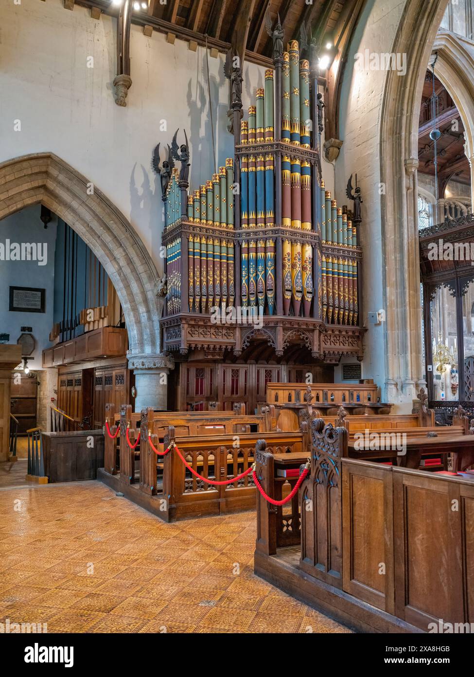 Interior of St John the Baptist, the parish church of Cirencester in ...