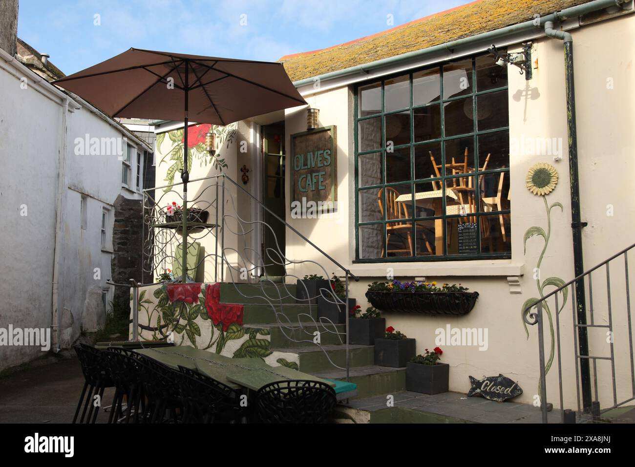 Olive's Cafe, Back Road East, St. Ives, Cornwall, England, UK, 2024