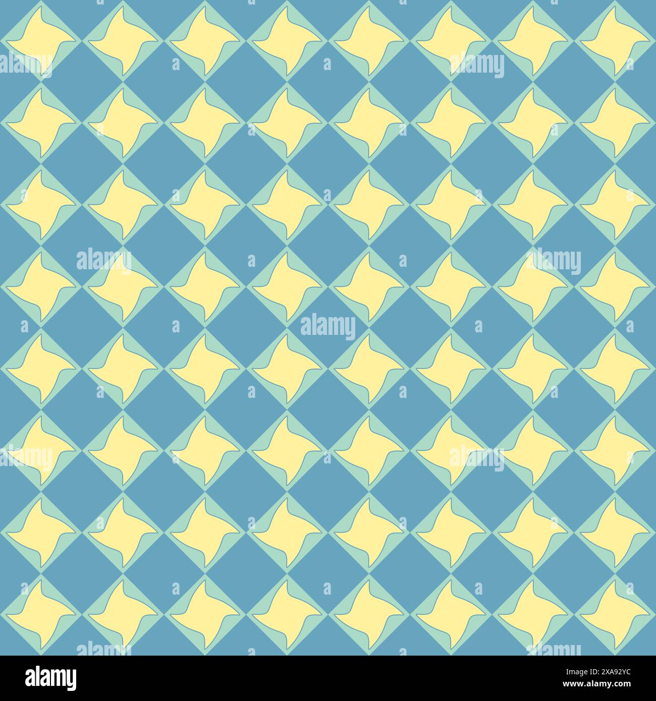 Abstract geometric background Seamless pattern Isolated on blue ...
