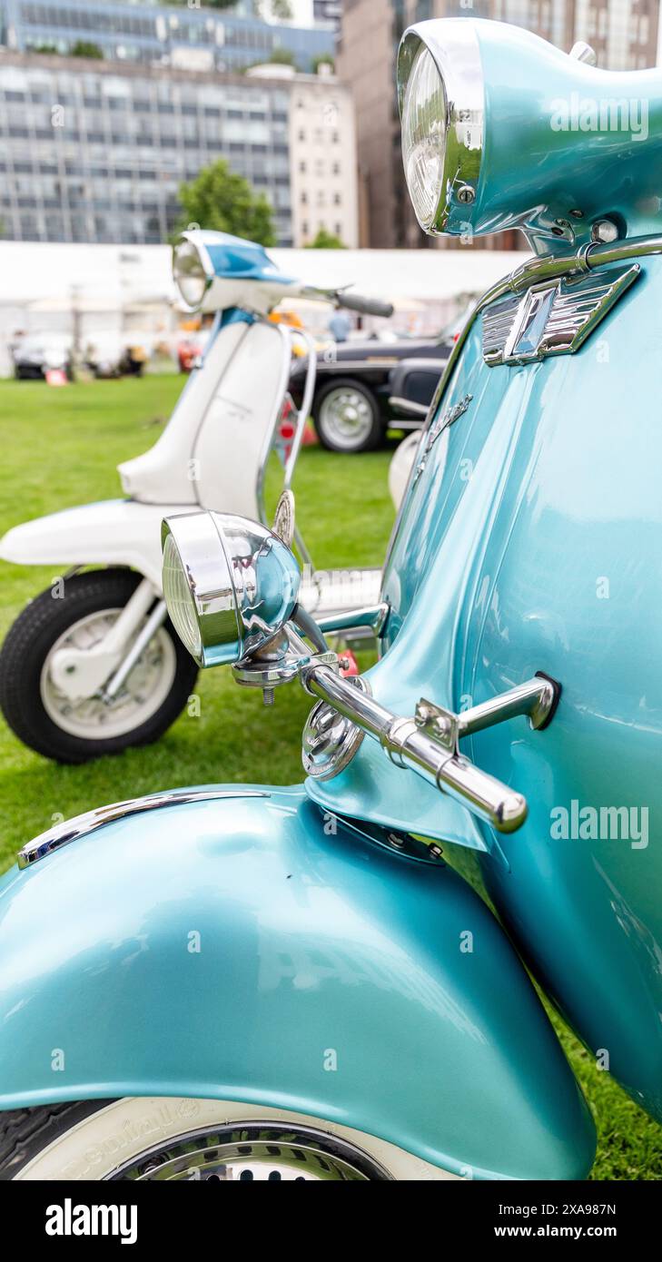 Vintage scooter/moped at the London Concours 2024 Stock Photo