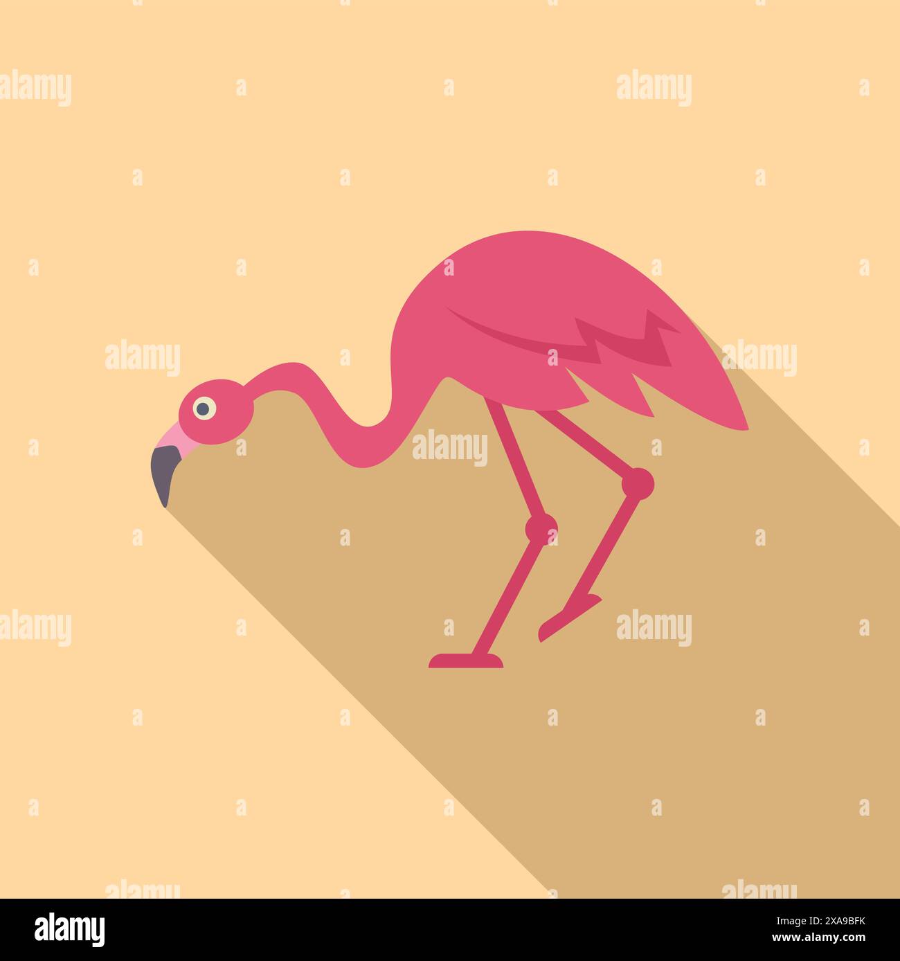 Pink flamingo is taking a stroll Stock Vector Image & Art - Alamy