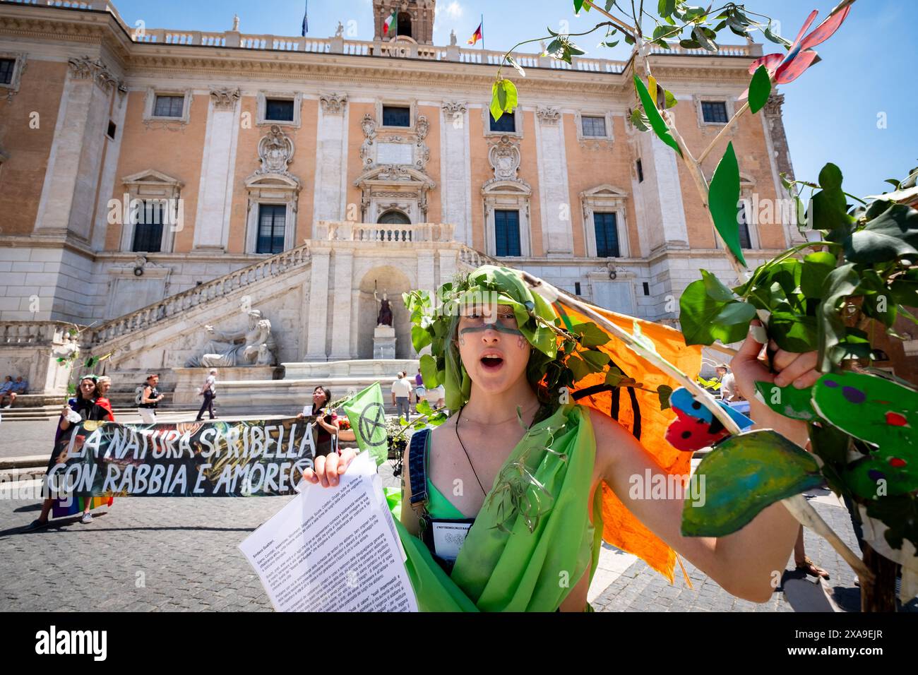 News In Rome Rome, Rm, Italy. 5th June, 2024. Activists for the environment reach ...