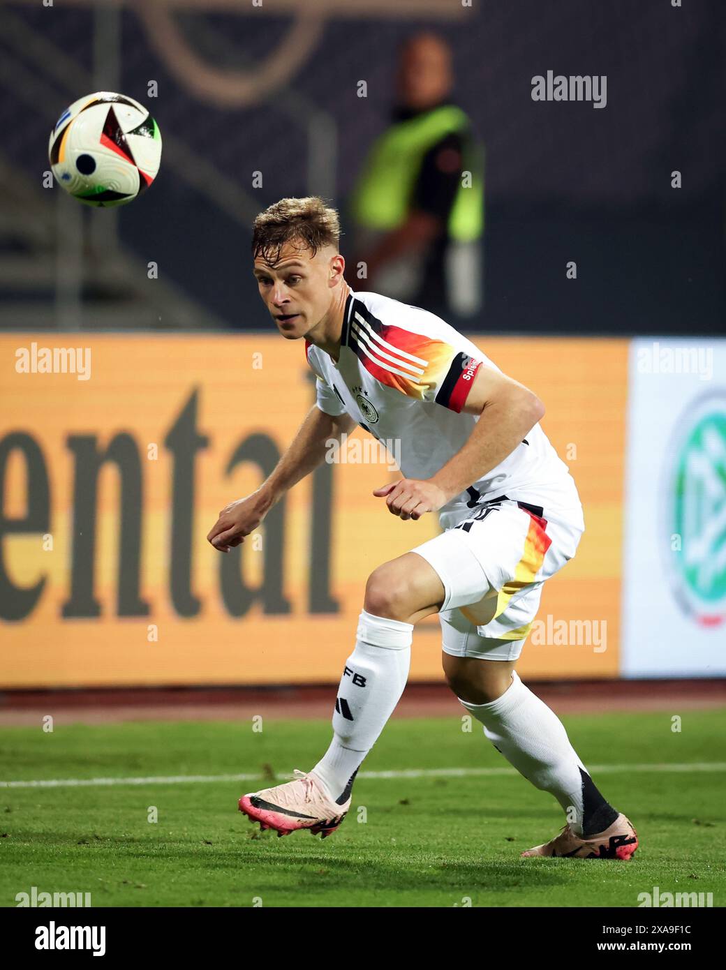 NUREMBERG, GERMANY - JUNE 03: Joshua Kimmich of Germany runs with a ...