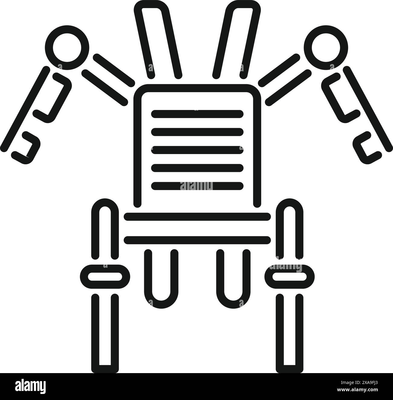 Representing the concept of data security, showing keys unlocking a secure system Stock Vector