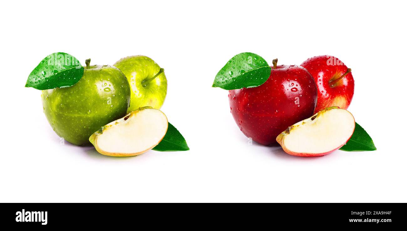 Apples Isolated on White Background Stock Photo