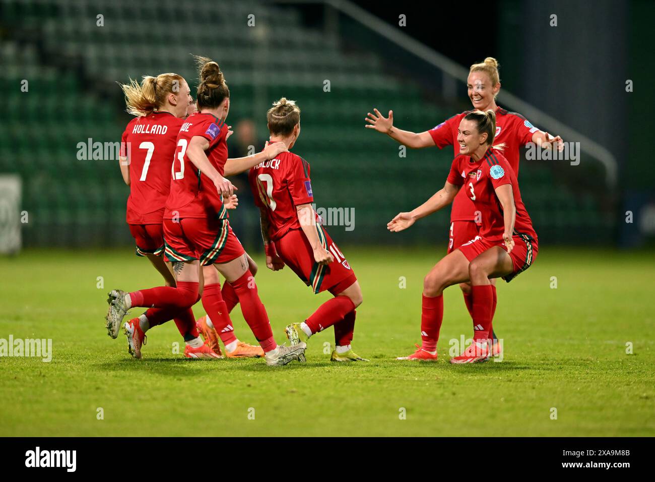 POZNAN, POLAND 04 JUNE 2024Wales' Jess Fishlock celebrates scoring