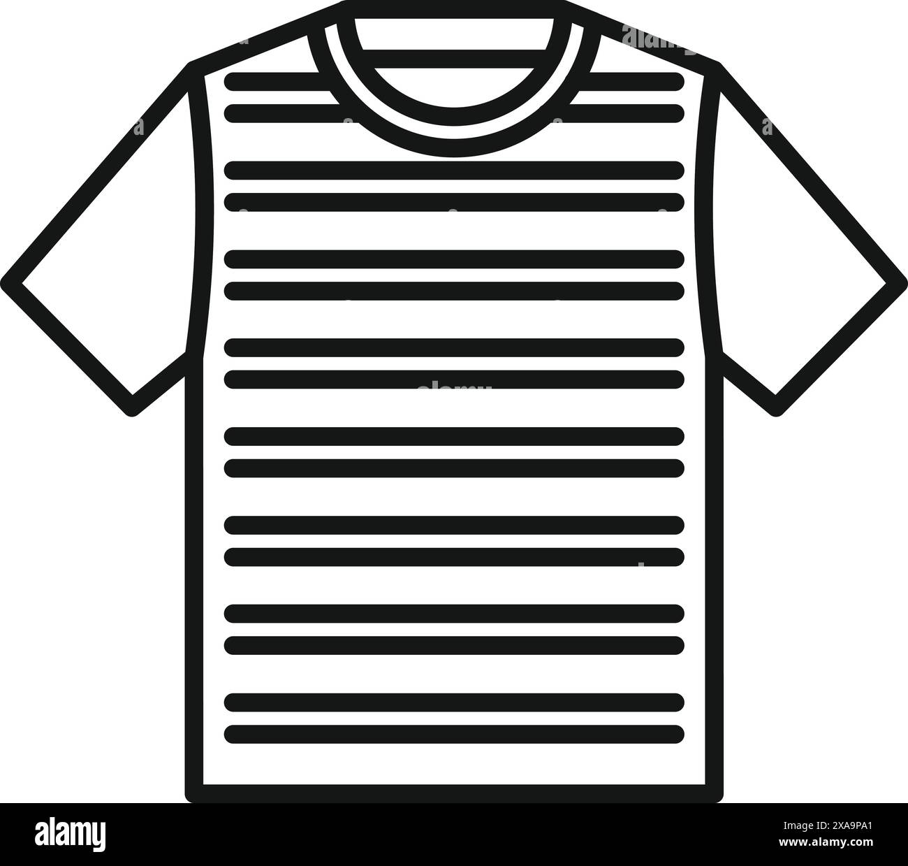 Minimalist black and white striped t shirt fashion icon with simple ...