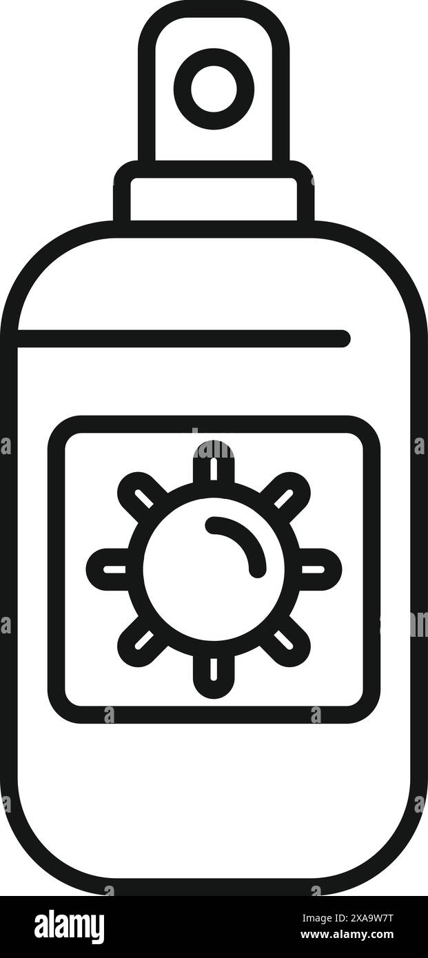 Sunscreen protecting skin from harmful uv sun rays Stock Vector