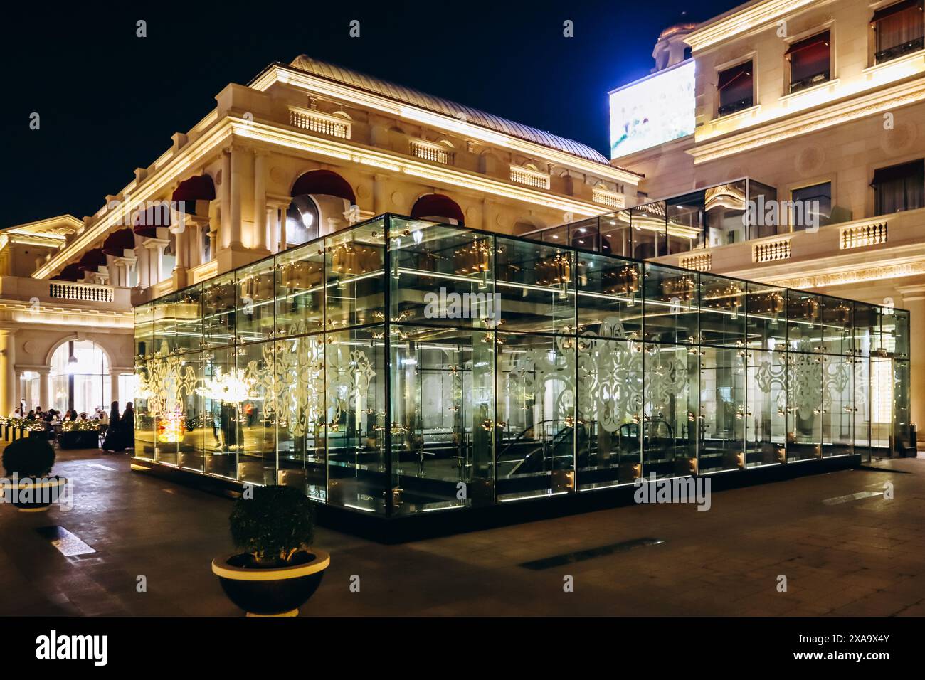 Doha, Qatar 1 May 2024 Snan Food Hall in Doha, situated in one of