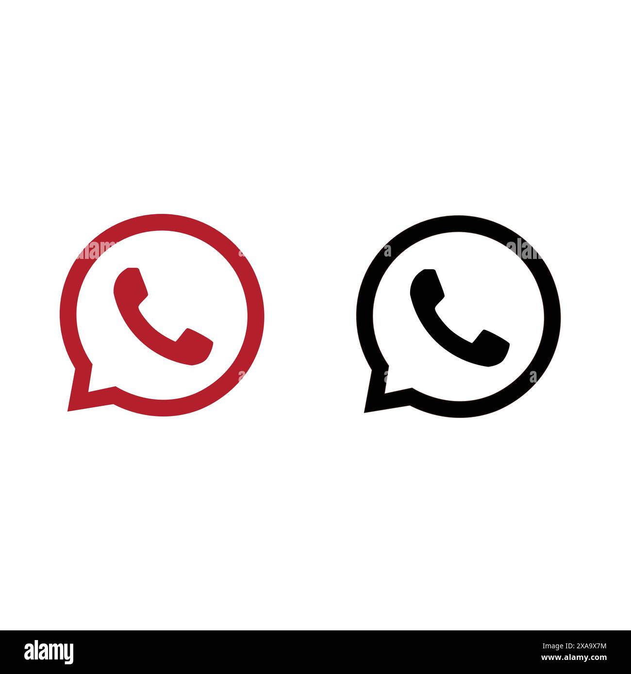 Whatsapp icon button Stock Vector Image & Art - Alamy