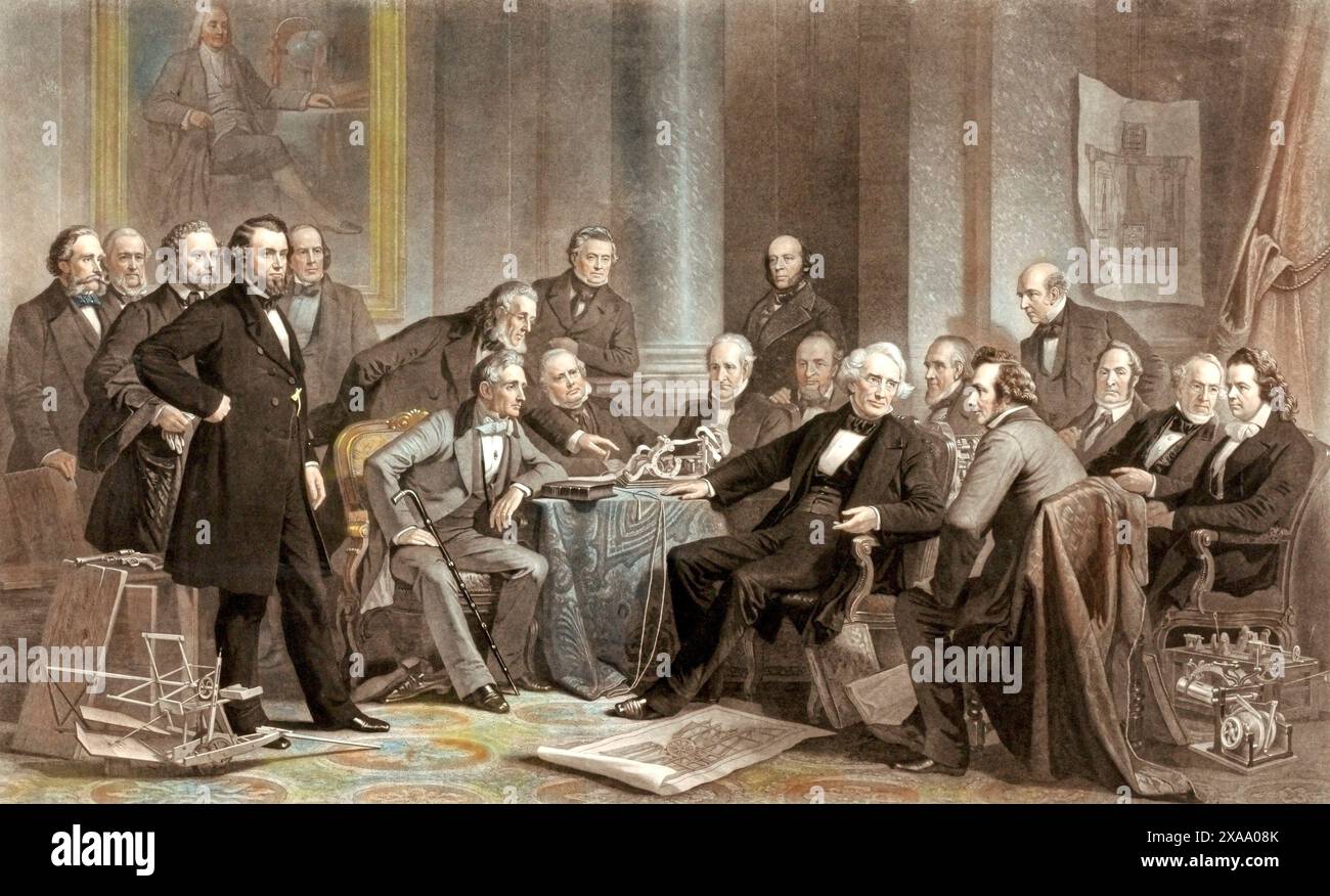 Men of Progress and Invention (At Cooper Union, 1857) by John Sartain