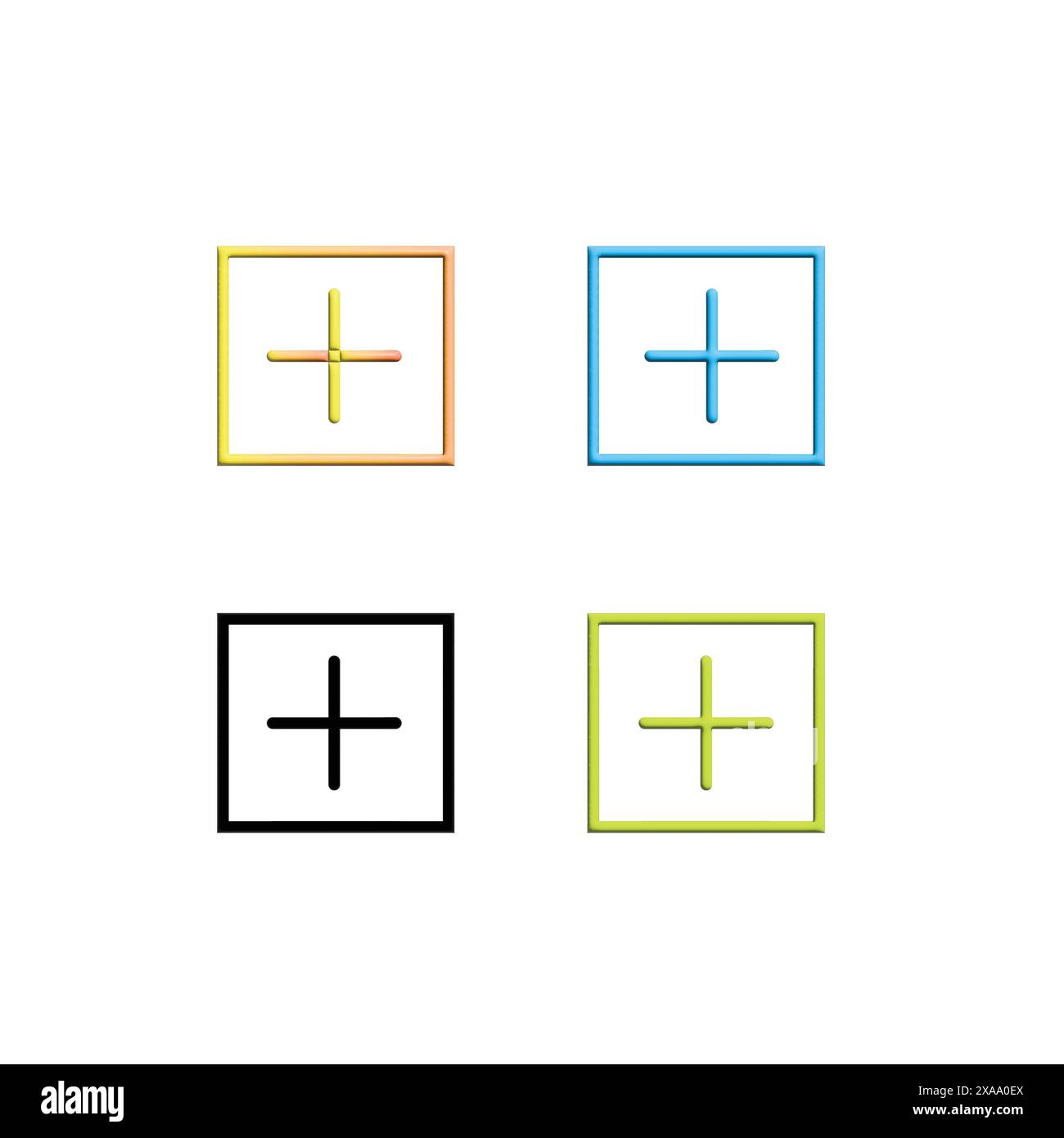 Add, plus, check icon, in solid and gradient color Stock Vector Image ...
