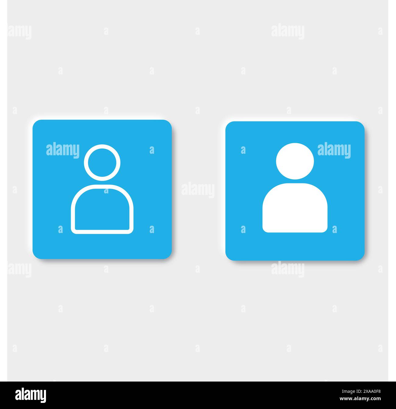 User icon button, profile button Stock Vector