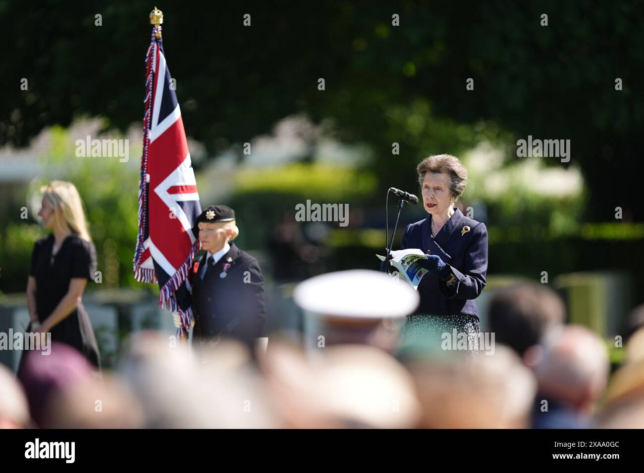 The Princess Royal speaks during the Royal British Legion Service of