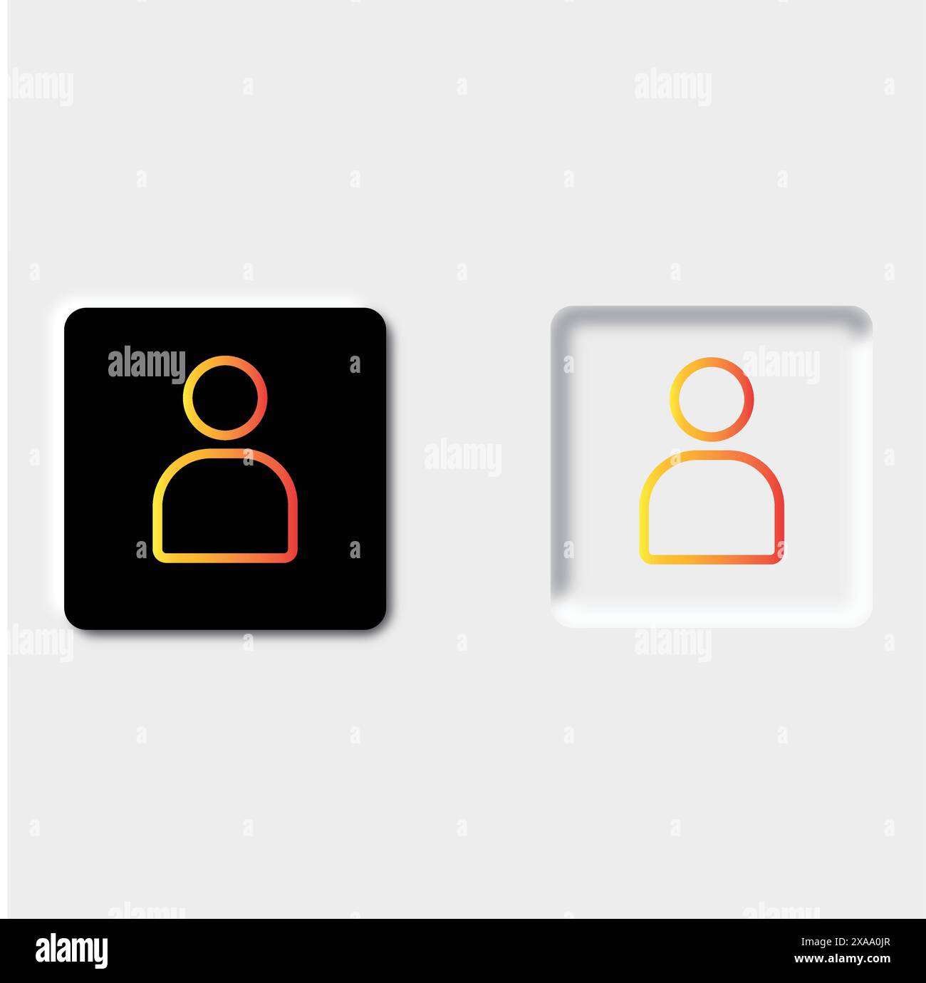 User icon button, profile button Stock Vector