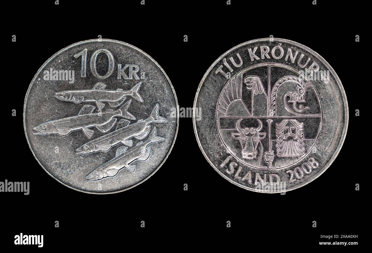 Icelandic iceland coin hi-res stock photography and images - Alamy