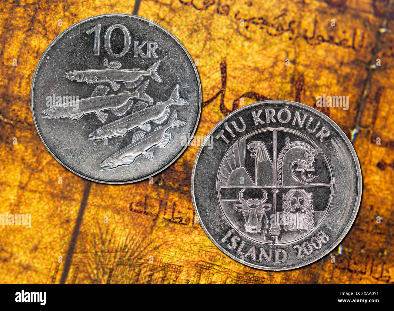 Icelandic iceland coin hi-res stock photography and images - Alamy