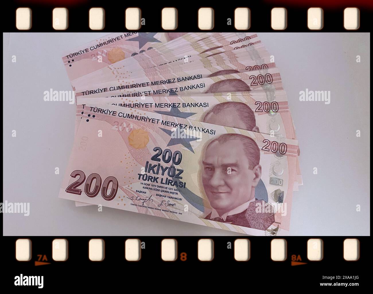 The 200 Turkish Lira Banknotes. The elegance of Turkey's currency Stock ...