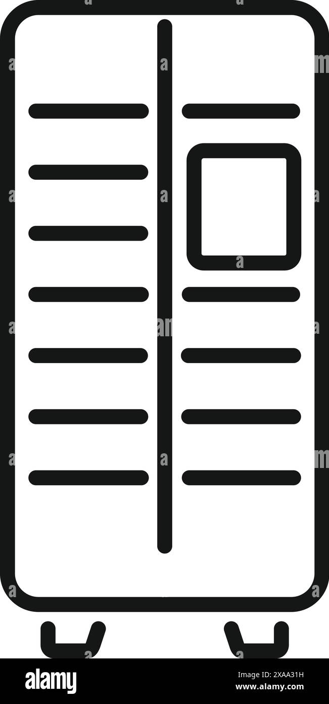 Large wardrobe ideal for storing clothes and getting dressed in the morning Stock Vector