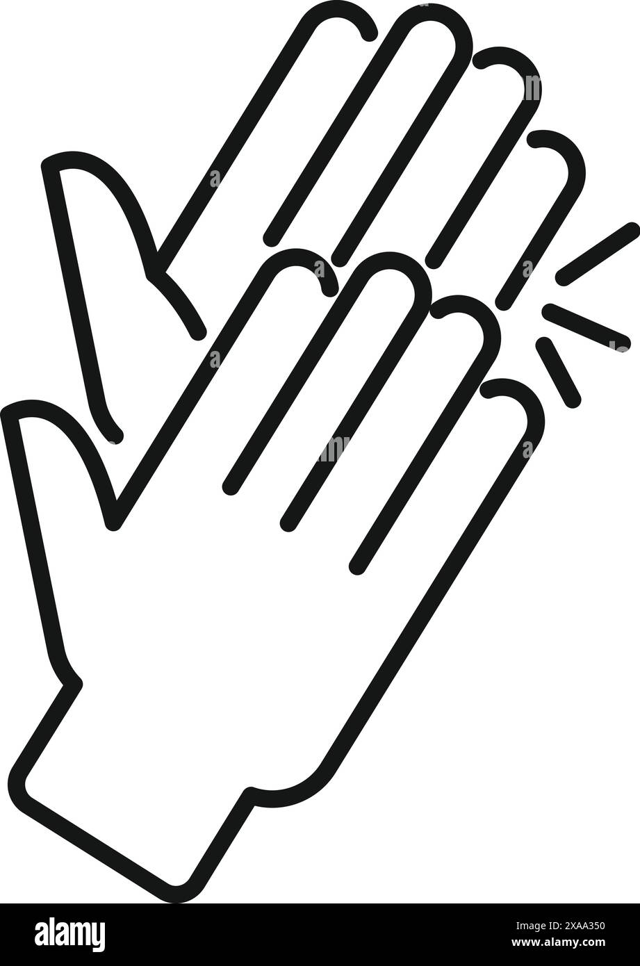 Black and white vector drawing of hands clapping in applause and ...