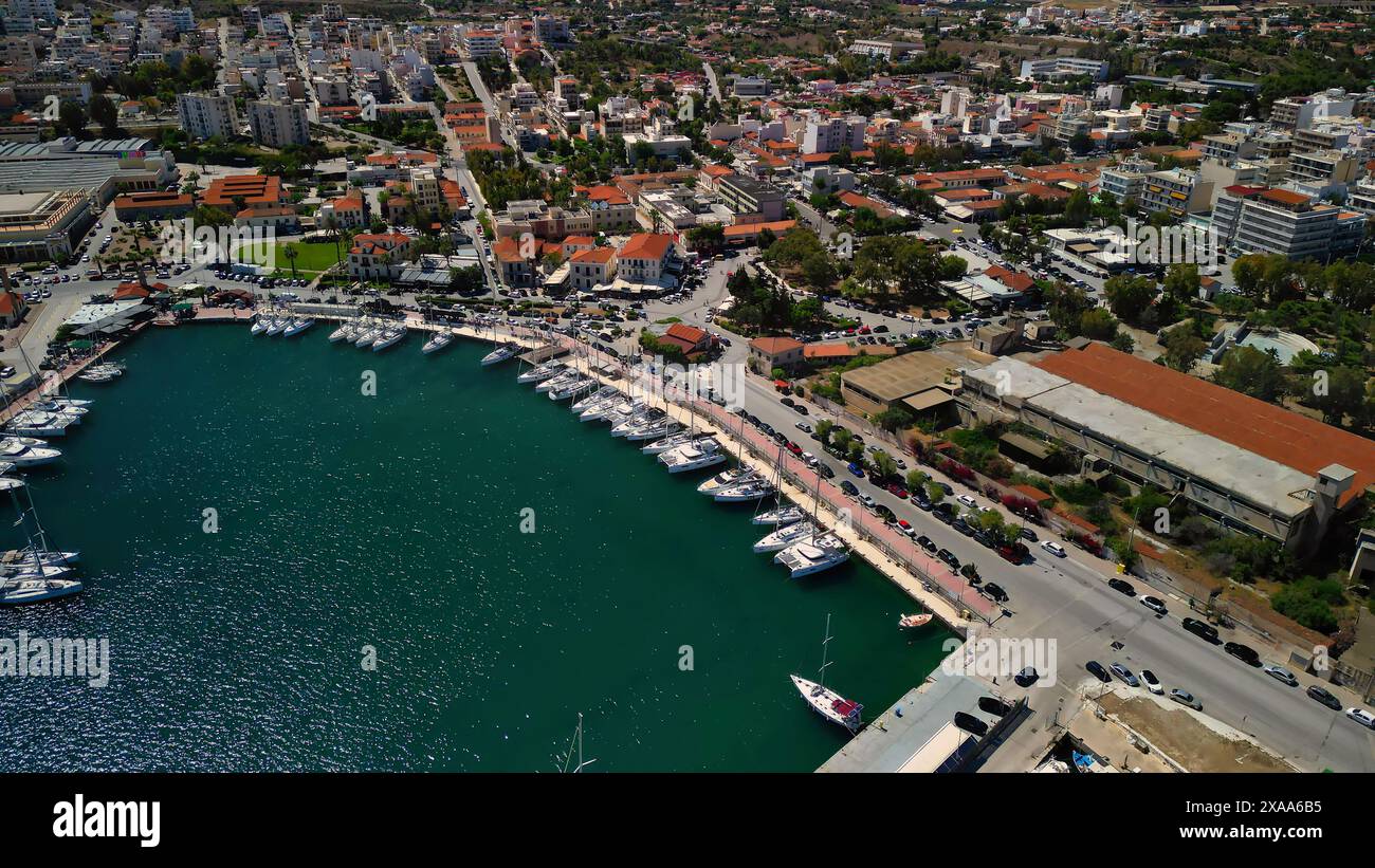 Aerial view sunny seaside city hi-res stock photography and images - Alamy