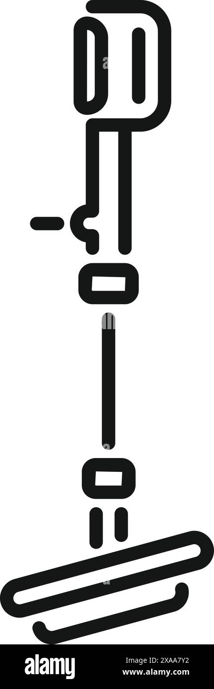 Vector illustration of an electric toothbrush icon in a modern line art ...